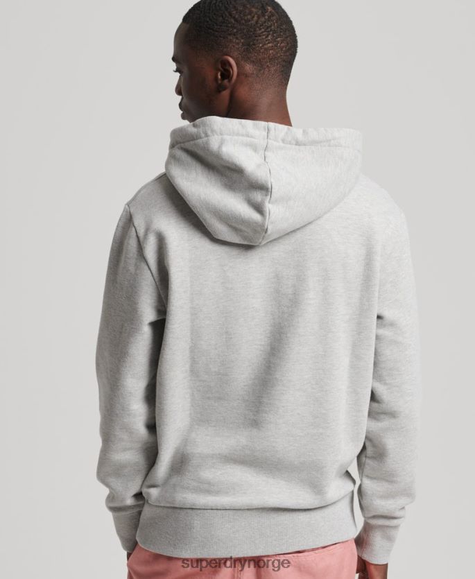 Superdry lysegrå klær 86P46D839 vintage surf ranchero hettegenser menn