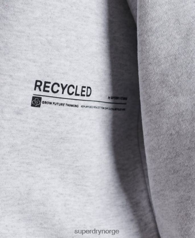 Superdry lysegrå klær 86P46D890 resirkulert mikro mid crew sweatshirt menn