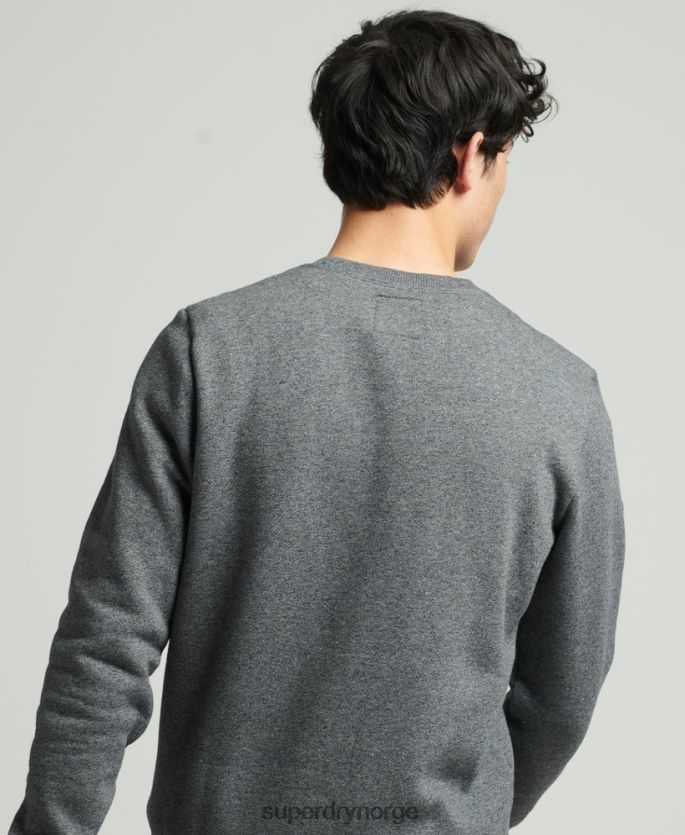 Superdry mørk grå klær 86P46D4993 reise postkort grafisk sweatshirt menn