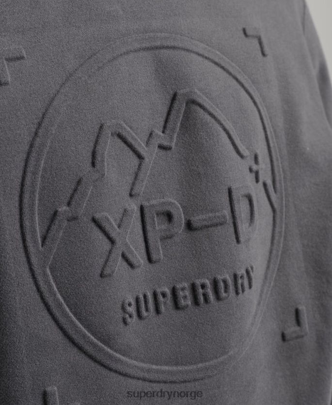 Superdry mørk grå klær 86P46D5000 ekspedisjon løs mannskap sweatshirt menn
