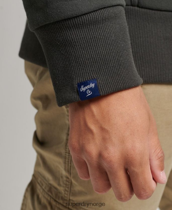 Superdry mørk grå klær 86P46D5089 kollegial hettegenser menn