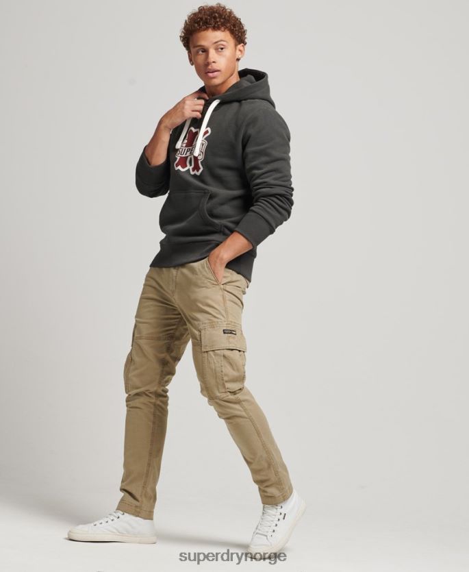 Superdry mørk grå klær 86P46D5089 kollegial hettegenser menn