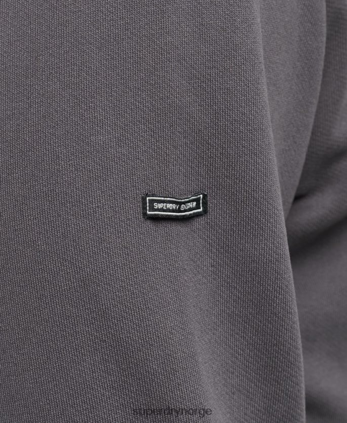 Superdry mørk grå klær 86P46D514 psych rock hettegenser menn