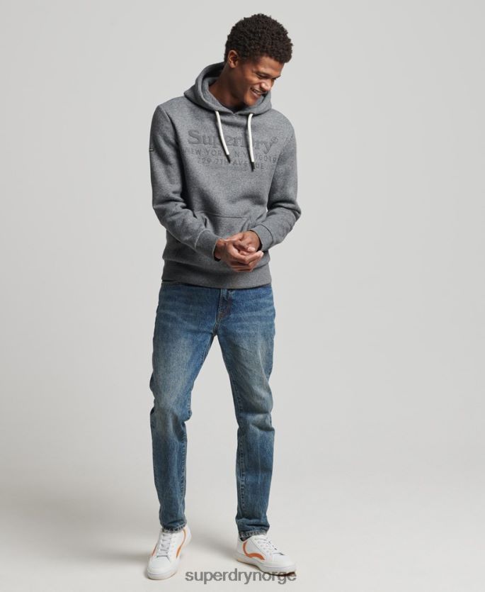 Superdry mørk grå klær 86P46D5189 spillested tonal hettegenser menn