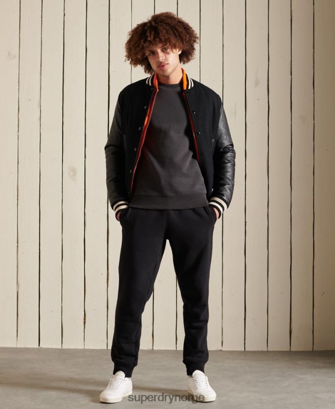 Superdry mørk grå klær 86P46D5214 vintage logo brodert crew sweatshirt menn