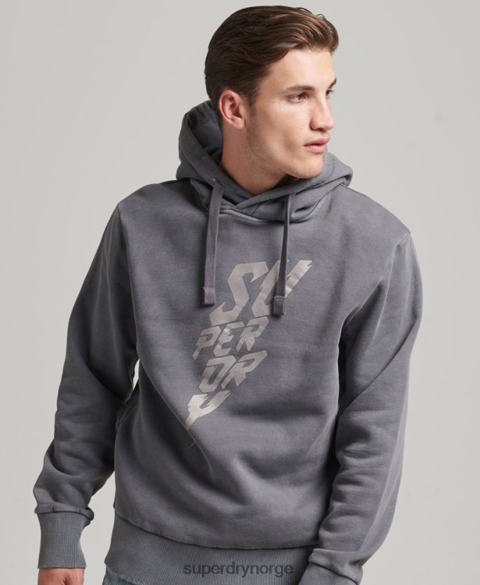 Superdry mørk grå klær 86P46D526 vintage indie mark hettegenser menn
