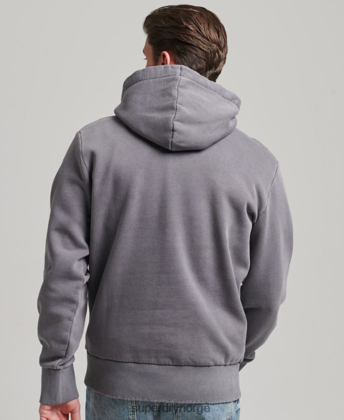 Superdry mørk grå klær 86P46D526 vintage indie mark hettegenser menn