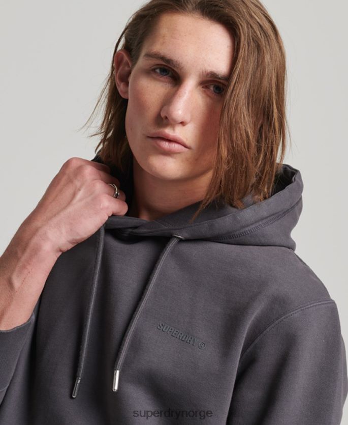 Superdry mørk grå klær 86P46D553 essensiell overfarget hettegenser menn