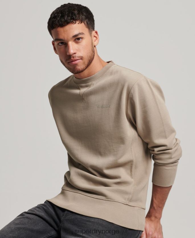 Superdry mørk grå klær 86P46D608 kode essensielt overfarget crew sweatshirt menn
