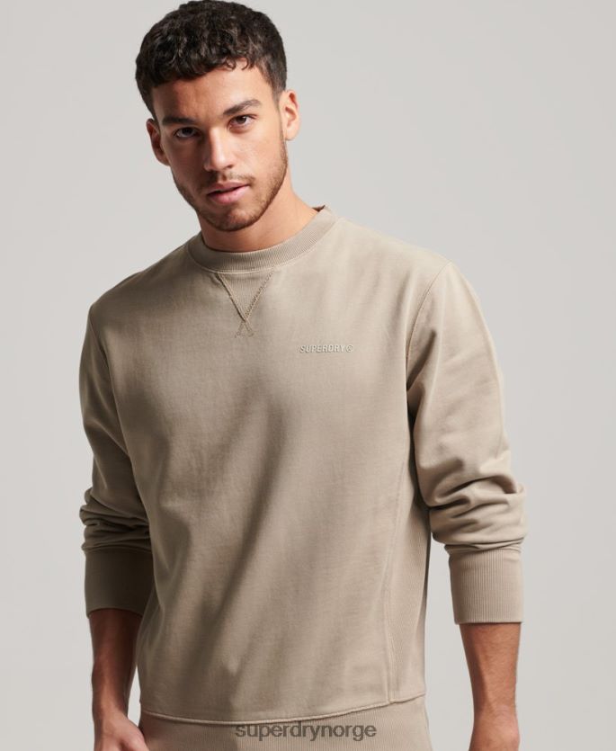 Superdry mørk grå klær 86P46D608 kode essensielt overfarget crew sweatshirt menn