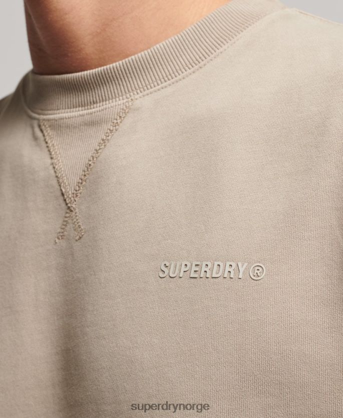 Superdry mørk grå klær 86P46D608 kode essensielt overfarget crew sweatshirt menn