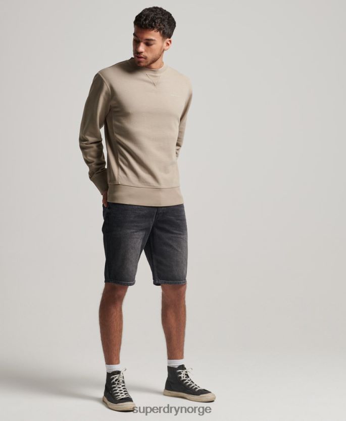 Superdry mørk grå klær 86P46D608 kode essensielt overfarget crew sweatshirt menn