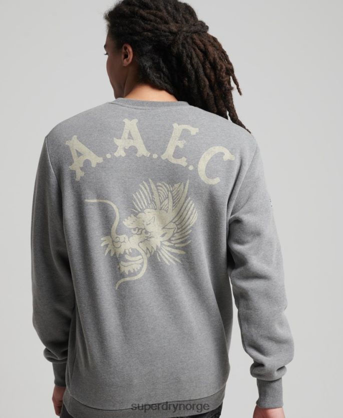 Superdry mørk grå klær 86P46D782 collegiate crew sweatshirt menn