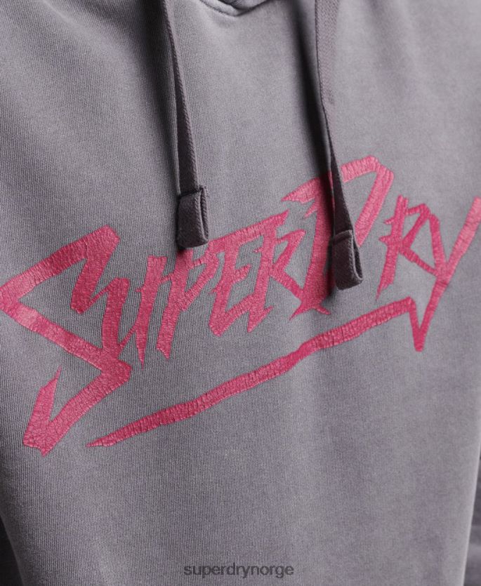 Superdry mørk grå klær 86P46D811 vintage indie mark hettegenser menn