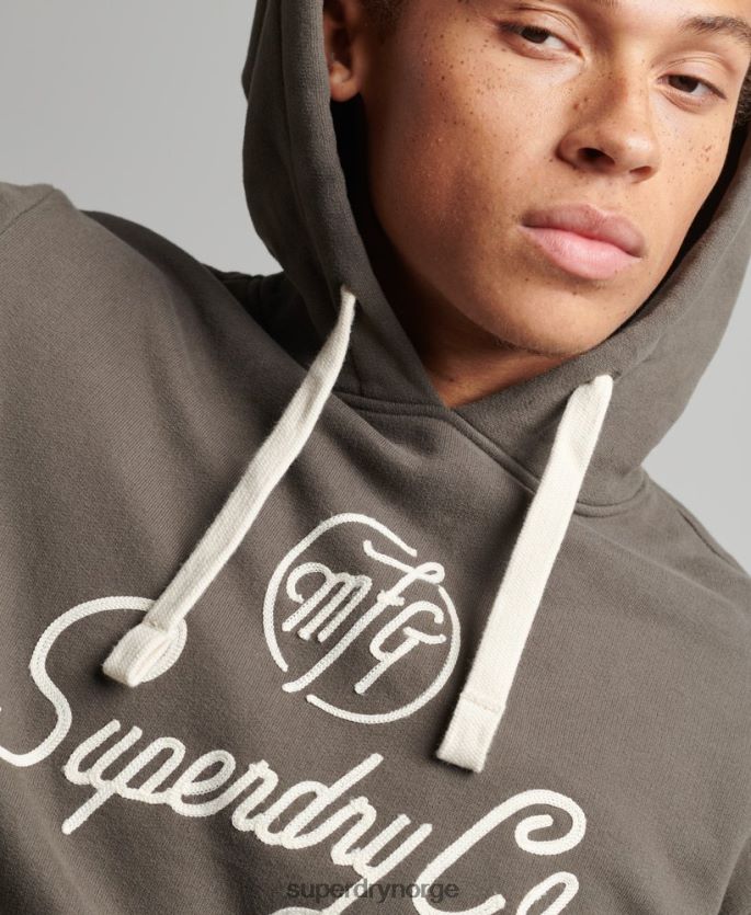 Superdry mørk grå klær 86P46D815 stylet og laget hettegenser menn