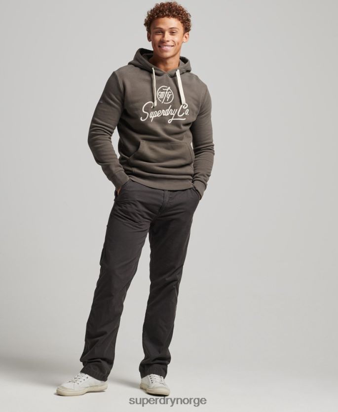 Superdry mørk grå klær 86P46D815 stylet og laget hettegenser menn