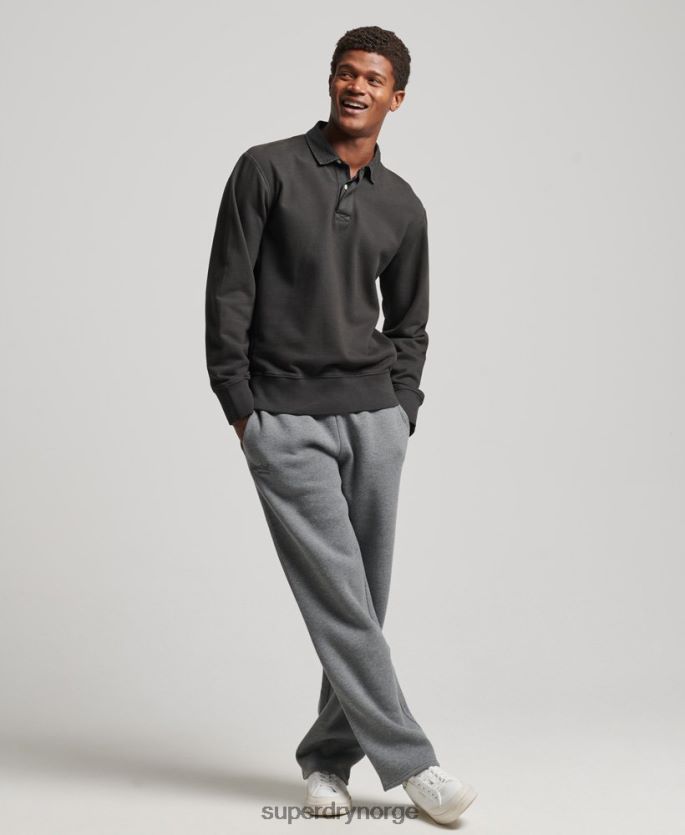 Superdry mørk grå klær 86P46D816 overfarget rugbygenser menn