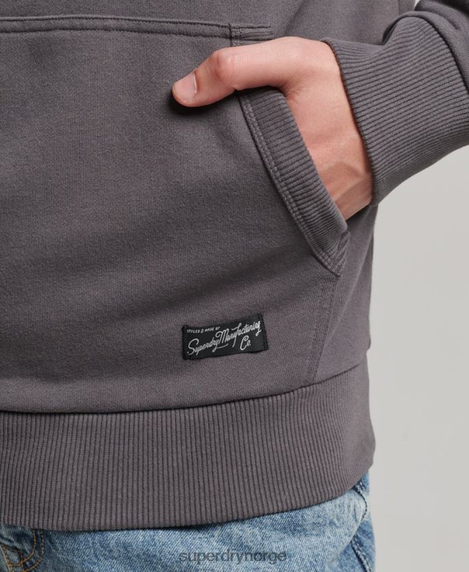 Superdry mørk grå klær 86P46D817 vintage downtown script ubørstet hettegenser menn