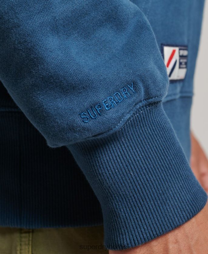 Superdry mørke blå klær 86P46D5126 viktig hettegenser menn