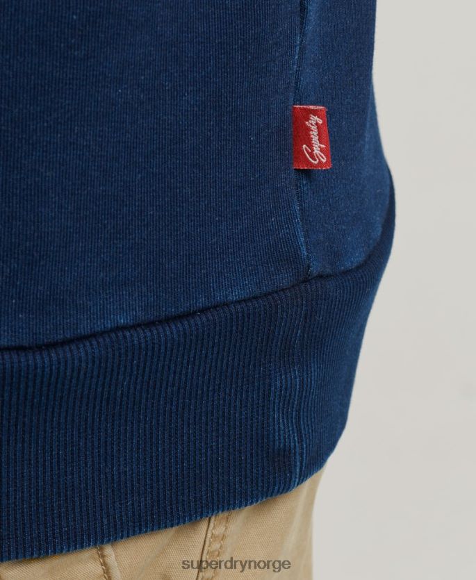 Superdry mørke blå klær 86P46D5157 wall sign crew sweatshirt menn