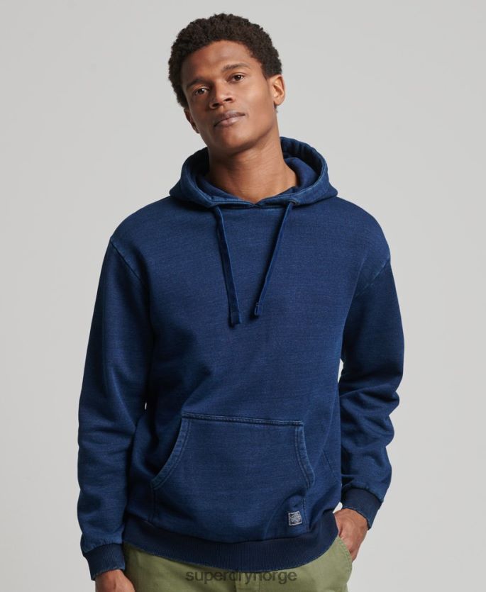 Superdry mørke blå klær 86P46D802 vintage indigo hettegenser menn