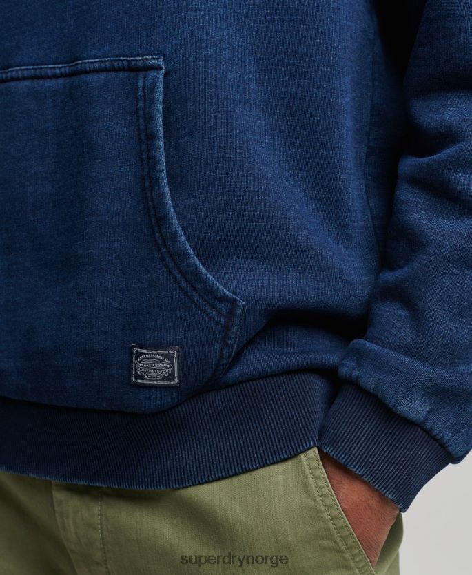 Superdry mørke blå klær 86P46D802 vintage indigo hettegenser menn