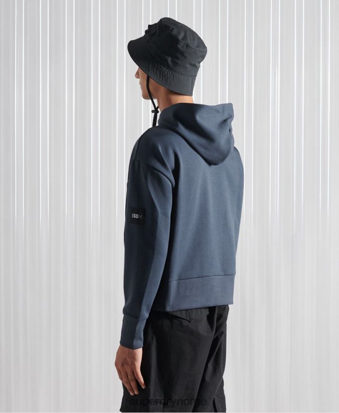 Superdry mørke blå klær 86P46D896 limited edition sdx box drop hettegenser menn