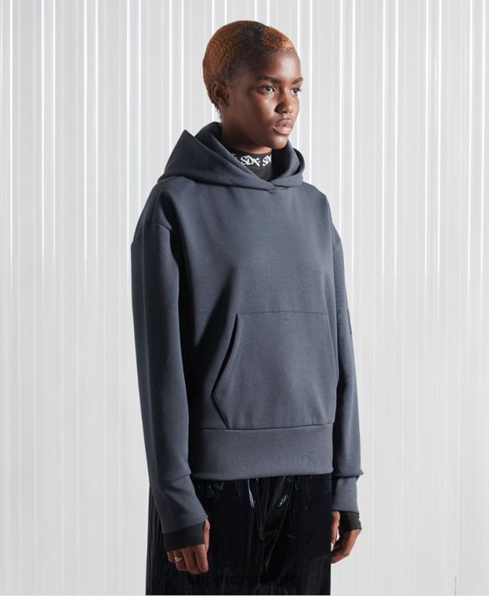 Superdry mørke blå klær 86P46D896 limited edition sdx box drop hettegenser menn