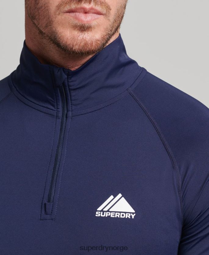 Superdry marinen klær 86P46D1382 halv glidelås baselag topp menn