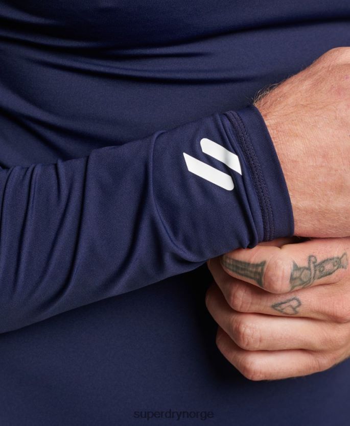 Superdry marinen klær 86P46D1382 halv glidelås baselag topp menn