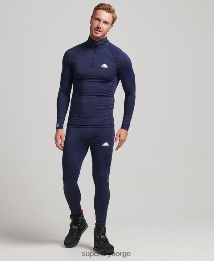 Superdry marinen klær 86P46D1382 halv glidelås baselag topp menn