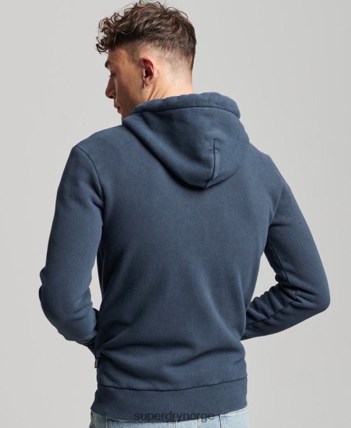 Superdry marinen klær 86P46D454 vintage logo cali hettegenser med glidelås menn