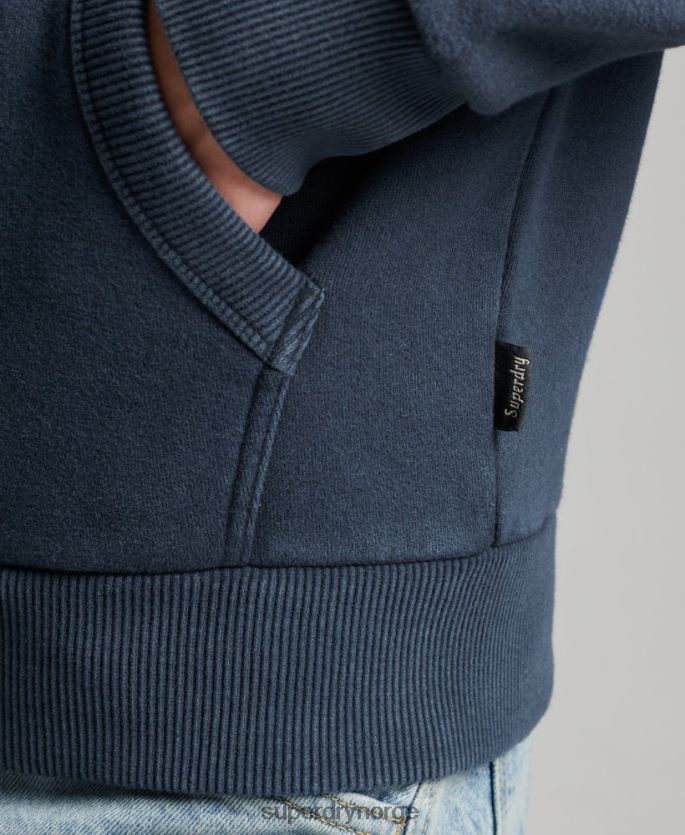 Superdry marinen klær 86P46D454 vintage logo cali hettegenser med glidelås menn