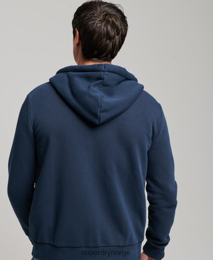 Superdry marinen klær 86P46D456 vintage logo neon hettegenser med glidelås menn