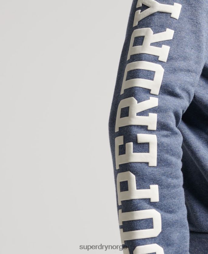 Superdry marinen klær 86P46D468 gym atletisk hettegenser med glidelås menn