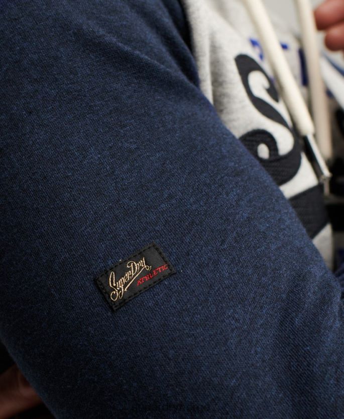 Superdry marinen klær 86P46D479 raglan-hettegenser i økologisk bomull, vintage-logo menn