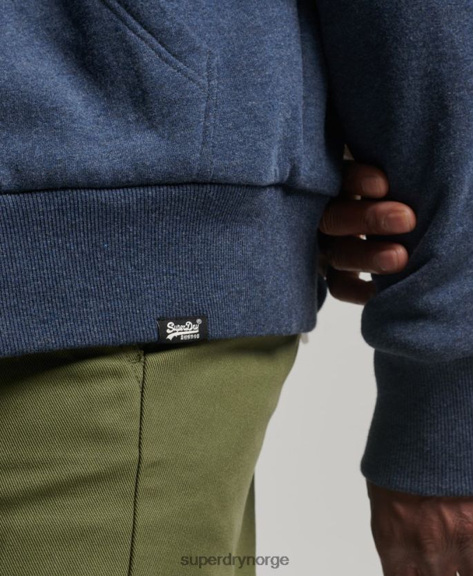 Superdry marinen klær 86P46D499 essensiell borg-fôret hettegenser med glidelås menn