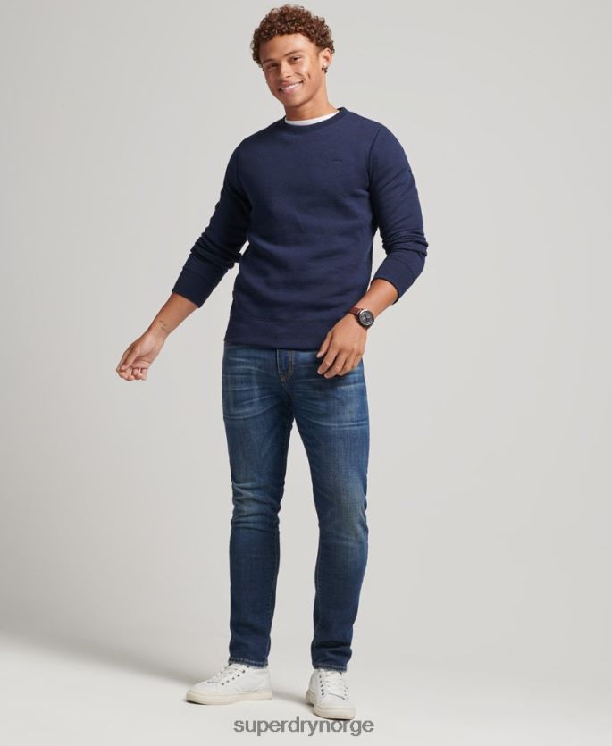Superdry marinen klær 86P46D5020 genser med logobesetning i økologisk bomull menn