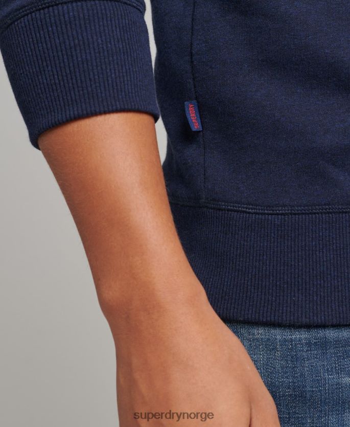 Superdry marinen klær 86P46D5020 genser med logobesetning i økologisk bomull menn