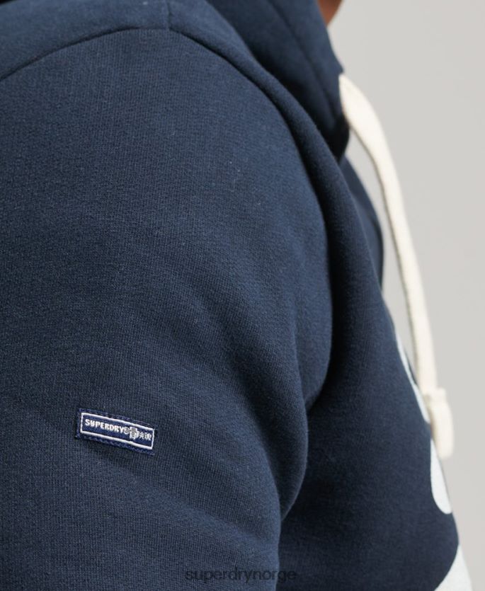 Superdry marinen klær 86P46D5035 vintage logo brus hettegenser menn