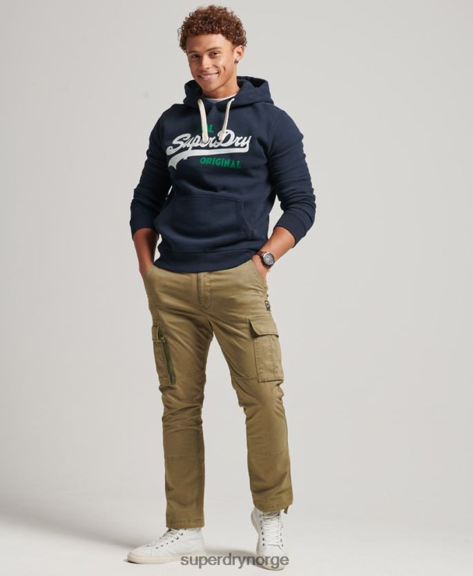 Superdry marinen klær 86P46D5035 vintage logo brus hettegenser menn