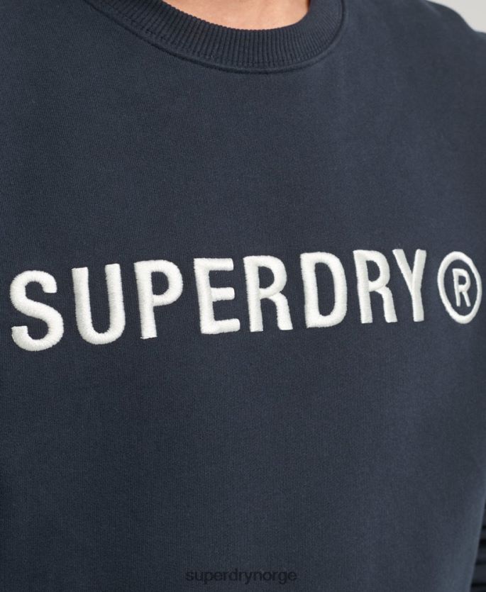 Superdry marinen klær 86P46D5061 selskapslogo work crew sweatshirt menn