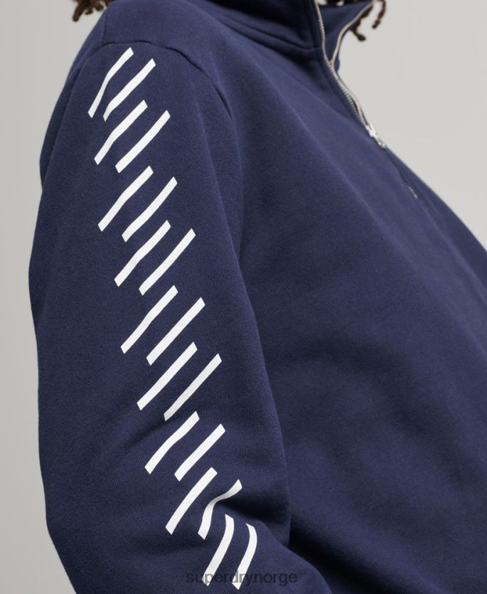 Superdry marinen klær 86P46D5091 code core sport sweatshirt med halv glidelås menn