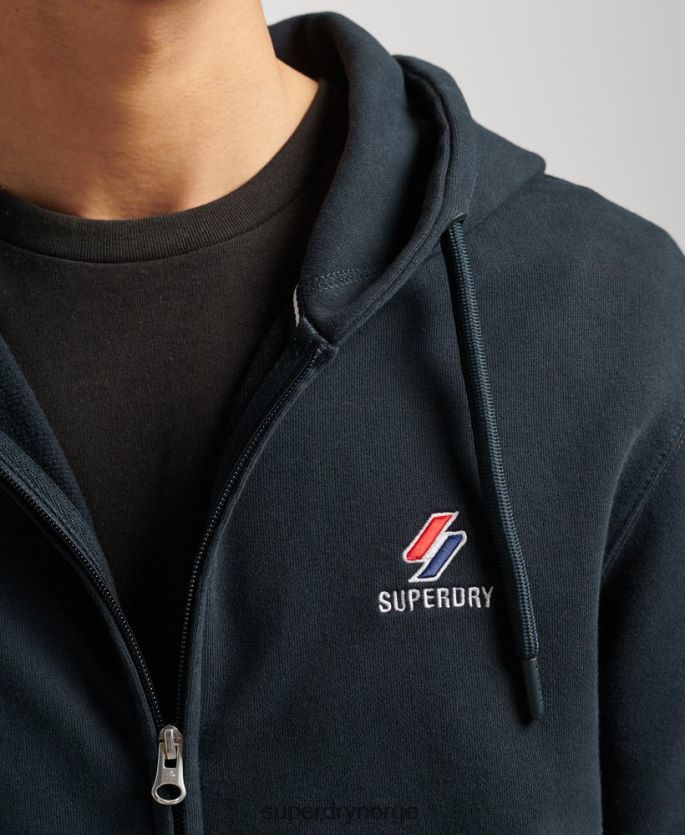 Superdry marinen klær 86P46D5147 kode essensiell hettegenser med zip menn