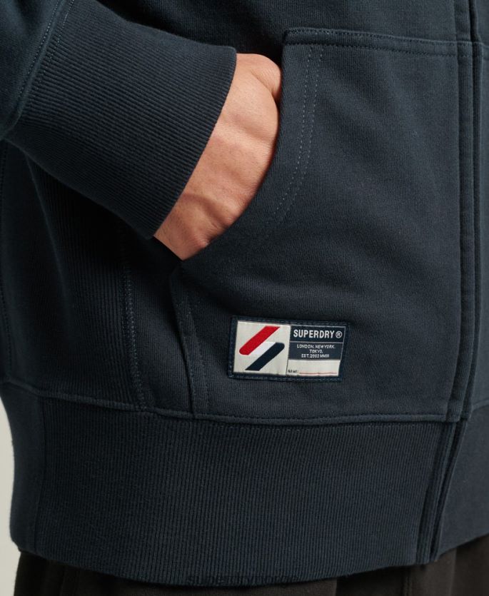 Superdry marinen klær 86P46D5147 kode essensiell hettegenser med zip menn