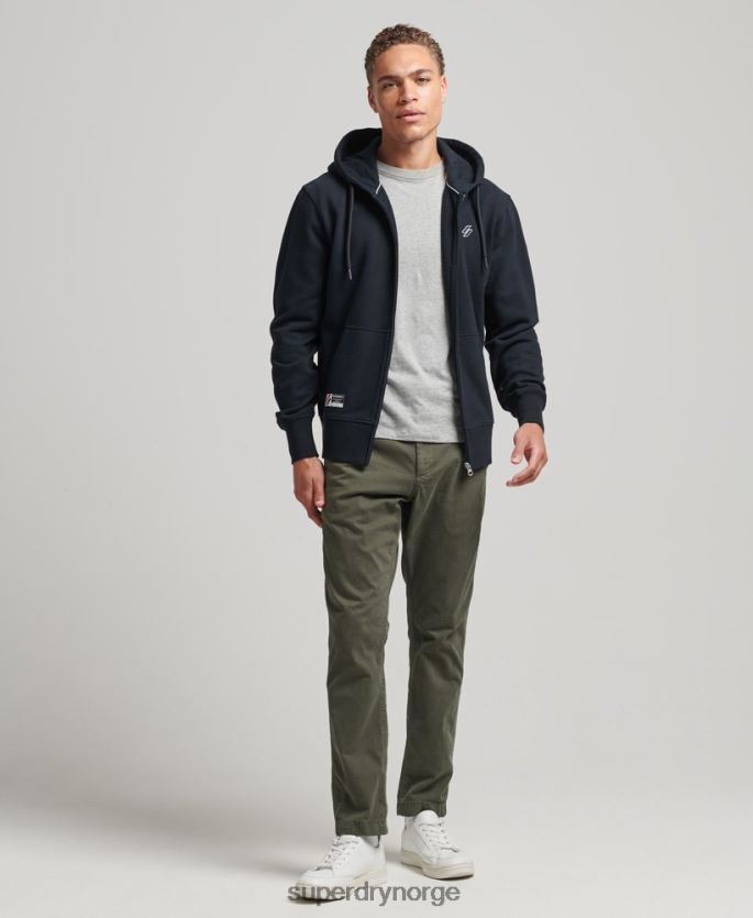 Superdry marinen klær 86P46D5151 viktig hettegenser med løs glidelås med logo menn