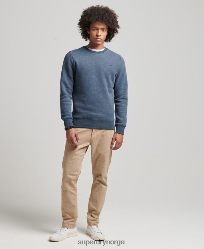 Superdry marinen klær 86P46D5165 genser med logobesetning i økologisk bomull menn