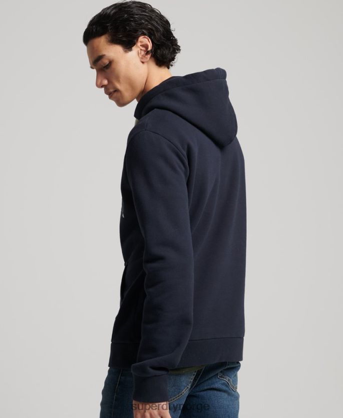 Superdry marinen klær 86P46D5186 vintage logo-fortelling hettegenser menn