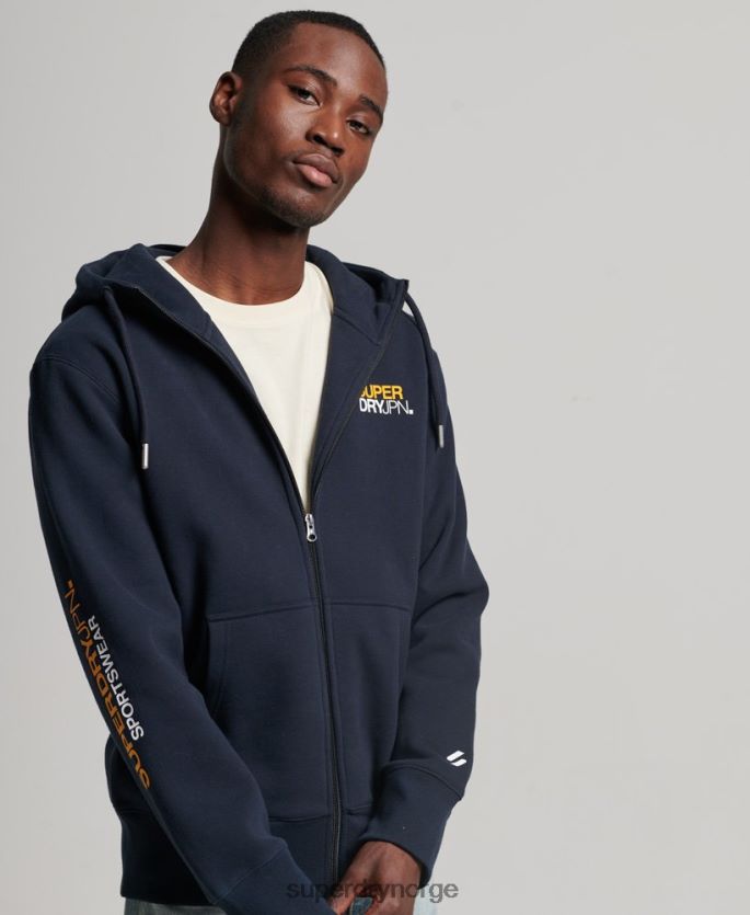 Superdry marinen klær 86P46D519 kode sportsklær hettegenser med glidelås menn