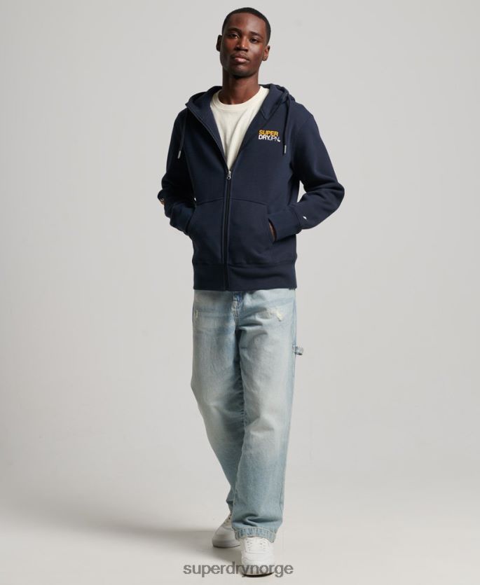 Superdry marinen klær 86P46D519 kode sportsklær hettegenser med glidelås menn